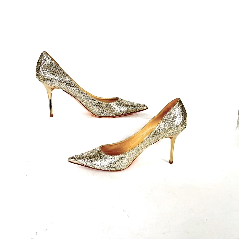 Jimmy Choo silver mesh heels 37.5